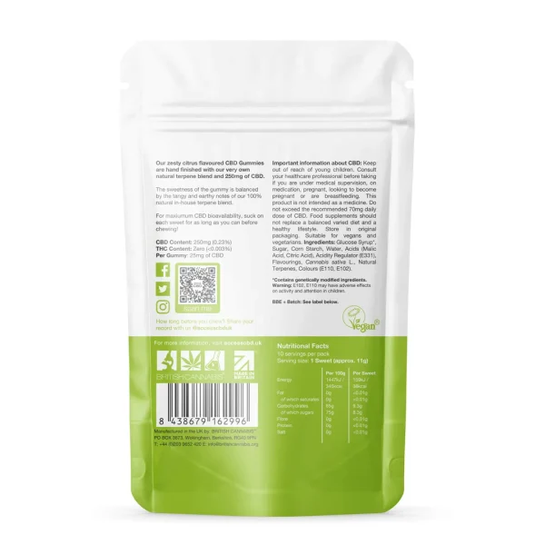 Access CBD 250mg Gummies | Citrus Flavour - Image 4